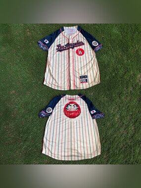 LA Dodgers Japanese Heritage Night Baseball Jersey Men's Sz XL 2025 SGA EUC